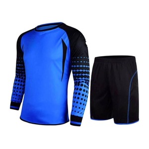 Camiseta de portero de fútbol de entrenamiento OEM personalizada, conjunto de uniforme de fútbol ligero de manga larga para hombre, hecho de material especial - Product Image 2