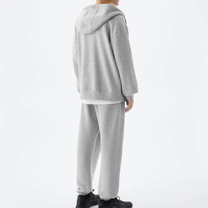 Pantalon de survêtement de jogging personnalisé surdimensionné uni et lourd survêtement zippé pour hommes ensemble de 2 pièces personnalisé à manches longues et bon marché - Product Image 6
