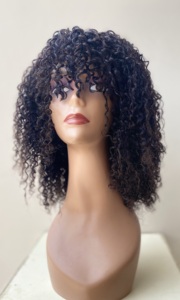 Top Quality 20" Inch Kinky Bob Curly Machine Double Weft Wholesales Virgin Single Donor Cuticle Aligned Raw Cambodian Human <b>Wigs</b> - Product Image 4