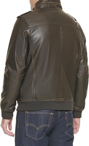 Veste d'aviateur vintage en cuir véritable pour homme, personnalisable, imperméable, respirante, écologique, col montant, pour l'hiver - Product Image 3