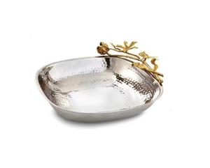 Factory Sale Ramadan <b>Eid</b> <b>Gift</b> Round Silver Mirrored Stainless Steel Dessert Chocolate Serving Tray with Handle - Product Image 1