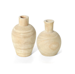 Vases de table élégants et fabriqués à la main en bois d'acacia, fabricant de vases à fleurs, nouveau design, fait à la main - Product Image 4