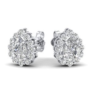 REYES Meilleure vente de clous d'oreilles en or blanc 14K avec diamants cultivés en laboratoire CVD HPHT 1.5 carats Minimalist Fine Jewelry - Product Image 1