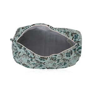 Lightweight Washable Indian Handmade Cotton Quilted Travel Cosmetic <b>Bag</b> Set of Three with Floral Design - Product Image 4