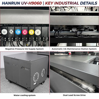 Printer Inkjet UV Multifungsi Industri Hanrun Baru 9060 Otomatis Penuh Roll-to-Roll Flatbed Tinggi 50cm Kecepatan Cetak 14/h