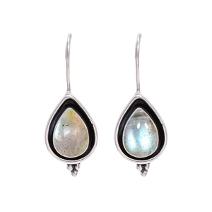 ขายส่งเครื่องประดับอัญมณีลาบราดอไรต์925ต่างหูเงินสเตอร์ลิงเครื่องประดับแฮนด์เมดสไตล์โบฮีเมียนของขวัญวันเกิดราคาโรงงาน - Product Image 1