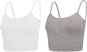 เสื้อสายเดี่ยวสั้นสำหรับผู้หญิง ผ้าเนื้อนุ่ม ยืดหยุ่นได้ เสื้อตัวในแฟชั่น เสื้อสายเดี่ยวแบบพื้นฐานสำหรับใช้ในชีวิตประจำวัน - Product Image 3