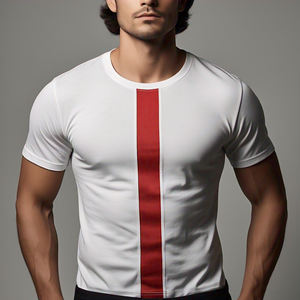 Athlétique Séchage Rapide Serré Sport Compression T-shirts 100% Polyester Fitness Gym TShirt Couche De Base Compression T-shirts - Product Image 4