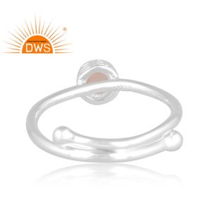 แหวนซ้อนพลอยซิทรีนธรรมชาติทำจากเงินแท้ปรับแต่งได้สำหรับ925ล่าสุด - Product Image 4