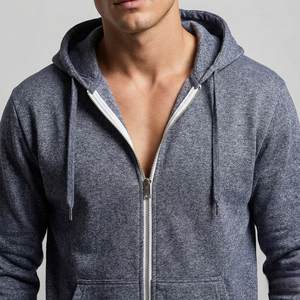 เสื้อฮู้ดดี้ซิปผ้าฝ้าย 100% ดีไซน์ล่าสุด สำหรับฤดูหนาว สไตล์สตรีทแวร์ ระบายอากาศได้ดี น้ำหนักเบา แฟชั่นสำหรับผู้ชาย ขนาดสั่งตัดได้ - Product Image 2