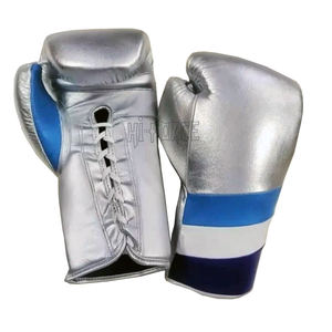 Guantes de boxeo de cuero con Logo personalizado, diseño transpirable, 100% Original, MMA - Product Image 1