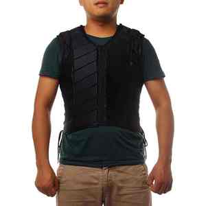 Men's Black Neoprene Safety Vest Sleeveless Zipper Closure Breathable Equestrian Riding Gear Protective Wear - Product Image 3