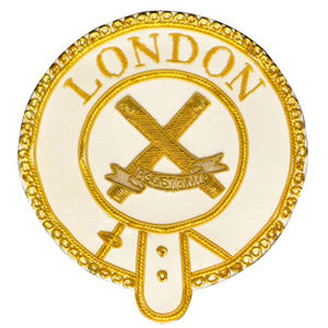 Vente en gros personnalisé nouveau design de feutre brodé à la main style classique insignes maçonniques vente chaude tissu vêtements paillettes - Product Image 4