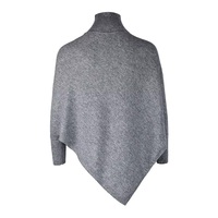 Poncho en cachemire tricoté sur mesure de haute qualité pour femme, pull de luxe