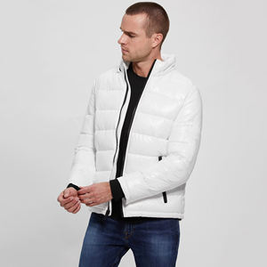 Men's Fashion <b>Puffer</b> <b>Jacket</b> Custom Logo Street Wear Factory Wholesale Long <b>Thin</b> Thickness Full Zipper Hooded Front Position Logo - Product Image 3
