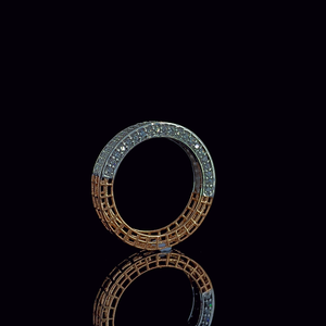 Anillo de Media Eternidad con Diamantes Cultivados en Laboratorio de Corte Redondo de 0.50 CTW, Certificado SGL, Oro Sólido de 14K - Product Image 4