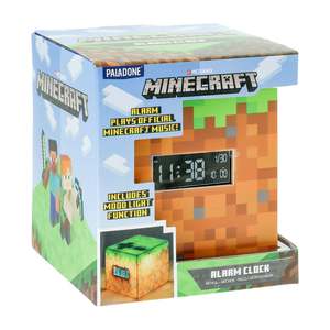 นาฬิกาปลุก Minecraft พร้อมเสียงเพลงพระอาทิตย์ขึ้น เสียงและแสงจากบล็อกหญ้า ระบบอิเล็กทรอนิกส์พร้อมไฟพื้นหลัง USB FM ปลุกตื่นสำหรับห้องนอน - Product Image 6