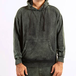 Survêtement personnalisé pour hommes délavé à l'acide pour l'automne hiver à motif solide, tenue décontractée avec option de taille supérieure, nouveau design - Product Image 5