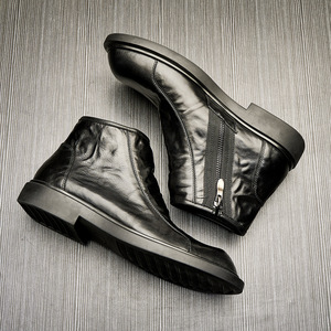 Chaussures Oxford en cuir de vachette pleine fleur avec talon amorti et design antidérapant, chaussures habillées pour hommes, chaussures en cuir - Product Image 4