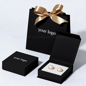 Factory Custom Jewelry Luxury Magnetic Flap Paper Box <strong>Wedding</strong> Favors Gift Packaging Box with Logo for Necklace Earring Bracelet - Product Image 5
