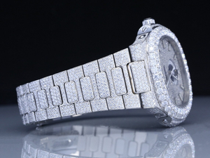 Premium Quality Fully Studded Diamond Quartz <b>Watch</b> <b>for</b> <b>Men</b> VVS Clarity Moissanite <b>Watch</b> from India - Product Image 2