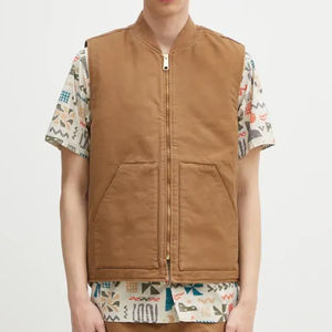 Chaleco Cargo de invierno informal personalizado para hombre, de secado rápido, con cuello en V, estilo callejero, diseño de utilidad con varios bolsillos, mezcla de poliéster y algodón - Product Image 4