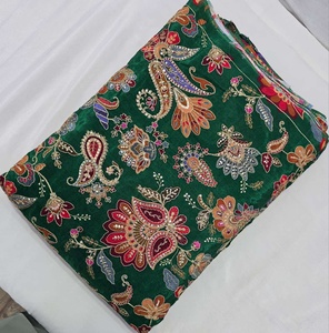 Le tissu de viscose de travail de broderie d'impression de position de crep naturel pur fait au matériel de robe de fantaisie - Product Image 4