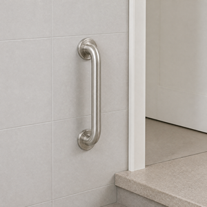 Barre d'appui de 48 pouces en nickel brossé pour douche, rail de sécurité mural en acier inoxydable pour salle de bain d'hôtel - Product Image 2