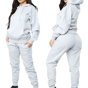 Ensemble de survêtement deux pièces pour femmes, sweat-shirt surdimensionné et pantalon de jogging, streetwear, vêtements de sport décontractés - Product Image 6