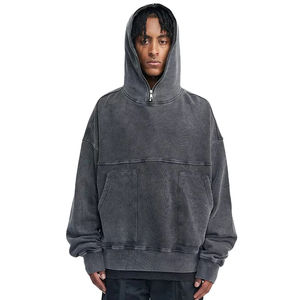 Sweat à capuche oversize tendance 460gsm délavé à l'acide Coupe régulière Hommes Femmes Streetwear Pull décontracté 100% coton Sweat à capuche d'hiver - Product Image 1