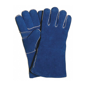 ถุงมือหนังวัวสำหรับผู้ชายถุงมืองานเชื่อมแบบแยกผ้าใบหนังวัวทนทานต่อความร้อนสำหรับงานเชื่อมอุตสาหกรรม - Product Image 2