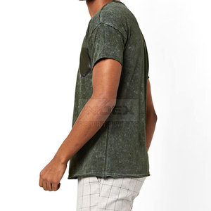 T-shirts respirants délavés à l'acide pour hommes vente chaude 100% coton Street Wear T-shirts délavés à l'acide légers - Product Image 2