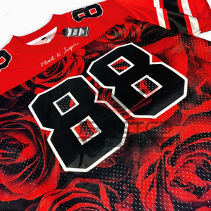 Camiseta Deportiva de Fútbol Americano al por Mayor, de Malla, Manga Corta, Transpirable, 100% Poliéster, Personalizable - Product Image 2