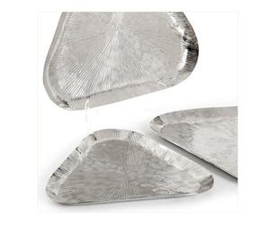 ถาดอาหารโลหะทำจากอะลูมิเนียมที่มีคุณภาพระดับพรีเมียมไม่เหมือนใครถาดอาหารโลหะที่หรูหรามีขนาดแตกต่างกันสำหรับการให้บริการที่ทันสมัย - Product Image 6