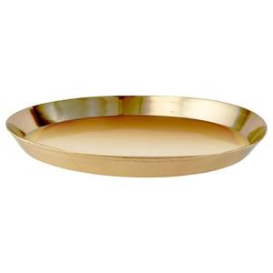 Bandeja DE SERVICIO DE ACERO INOXIDABLE duradera con Plato decorativo de esmalte dorado, accesorio de mesa de comedor para el hogar para uso en la cocina - Product Image 3