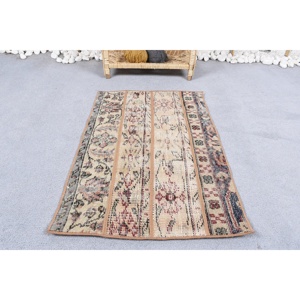 พรมวินเทจ, พรมขนาดเล็ก 1.7x2.7 ฟุต, พรมเปอร์เซียสีเบจ - Product Image 1