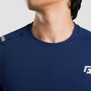 GAI ARR T-shirt à manches courtes en 100% polyester effet coton mercerisé (vert sarcelle) pour l'été, en tissu tricoté respirant, 300 grammes, uni - Product Image 5