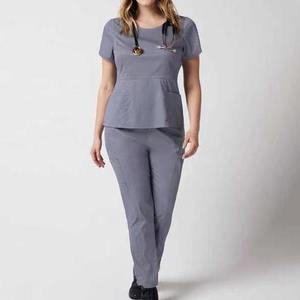 Tenues médicales d'hôpital pour hommes : Blouses et pantalons en toile écologiques et extensibles, uniformes chirurgicaux et d'infirmiers, ensembles personnalisables (couleur et taille) - Product Image 2