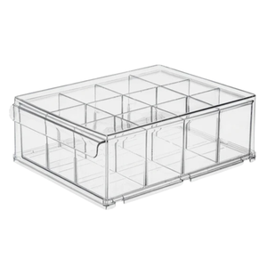 Tiroir de rangement transparent avec séparateurs amovibles 13,8 x 10,2 x 4 pouces, plateau organisateur de vêtements - Product Image 6