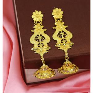 Boucles d'oreilles plaqué or design antique boucles d'oreilles africaines en gros de luxe dubaï moyen-est spécial à la mode pour les femmes et les filles de mariée - Product Image 4