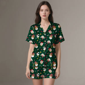 OEM Factory Women's Winter 100% <b>Silk</b> Satin Luxury Breathable Pajamas Lounge Wear - Product Image 3