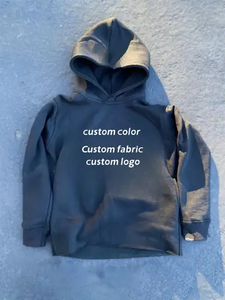 Classic Basics Sweat à capuche court imprimé moelleux en coton pour hommes Design décontracté avec ourlet sans cordon Logo en mousse Manteau d'hiver teint uni - Product Image 4