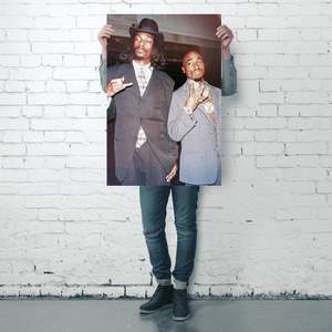 Snoop Dogg and Tupac Wall <b>Poster</b> Black <b>Frame</b> Paper Material - Product Image 3