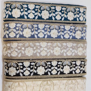 Dentelle broderie conceptions lourd multi couleur cordon dentelle tissu lacets tissus pour femmes - Product Image 1