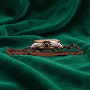 Montre de luxe PJ VVS Moissanite avec boîtier rond serti, deux tons, acier inoxydable, cadran vert, verre saphir, automatique, unisexe, cadeau - Product Image 4