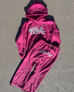 Conjunto de 2 piezas para mujer, chándal con estampado abullonado, jersey de ajuste Regular para exteriores, conjunto de Sudadera con capucha y pantalón transpirable a precios económicos - Product Image 2