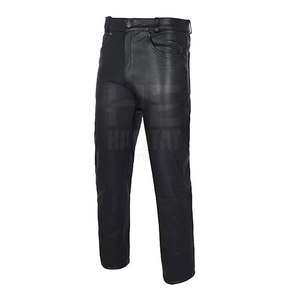 Pantalones de cuero genuino hechos a medida para hombre con logotipo personalizado, diseño único, precio al por mayor. - Product Image 2