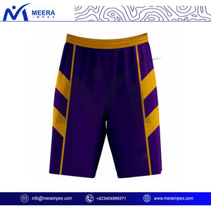 New Customized Plain Purple & <b>Yellow</b> Color Pattern Mesh <b>Shorts</b> For <b>Men</b>, Quick Dry, Breathable Casual <b>Shorts</b> For <b>Men</b> - Product Image 3