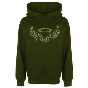 Sudadera con capucha negra personalizada Unisex para adultos 100% algodón Oversize Rhinestone para Puff Print Logo Zip Wash Pullover para invierno - Product Image 3