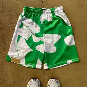 กางเกงขาสั้นตาข่ายพิมพ์ลายดิจิทัลกางเกงขาสั้นผ้าตาข่ายแนวสตรีท - Product Image 5